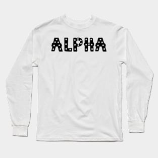 Alpha Star Letters Long Sleeve T-Shirt